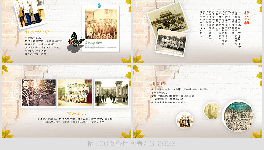年底同学聚会回忆录/相册ppt动态模板封含ps