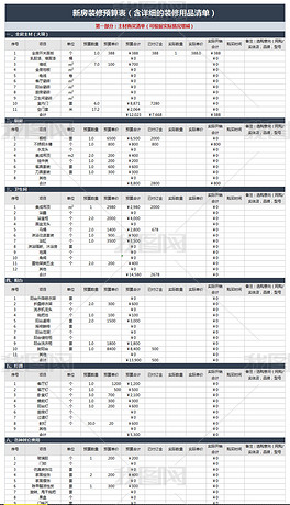 装修报价单模板电子版下载 center