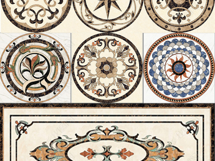 石材瓷砖水刀拼花大理石图案花纹样CAD图库