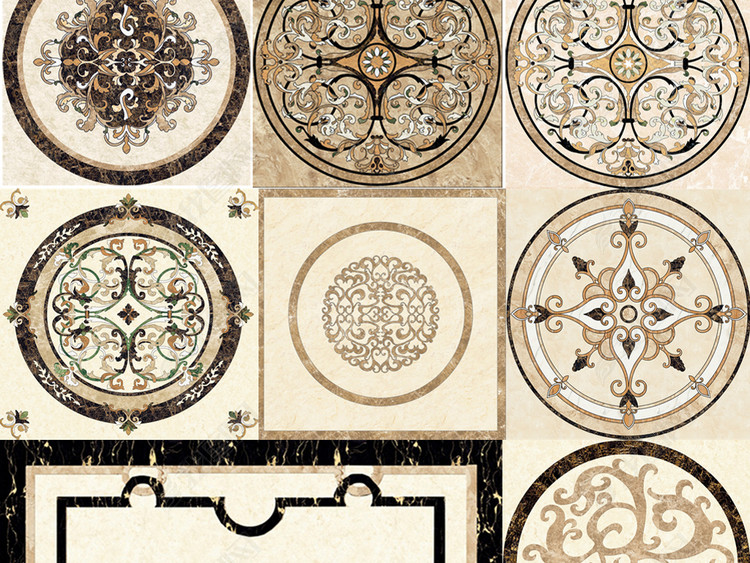 石材瓷砖水刀拼花大理石图案花纹样CAD图库