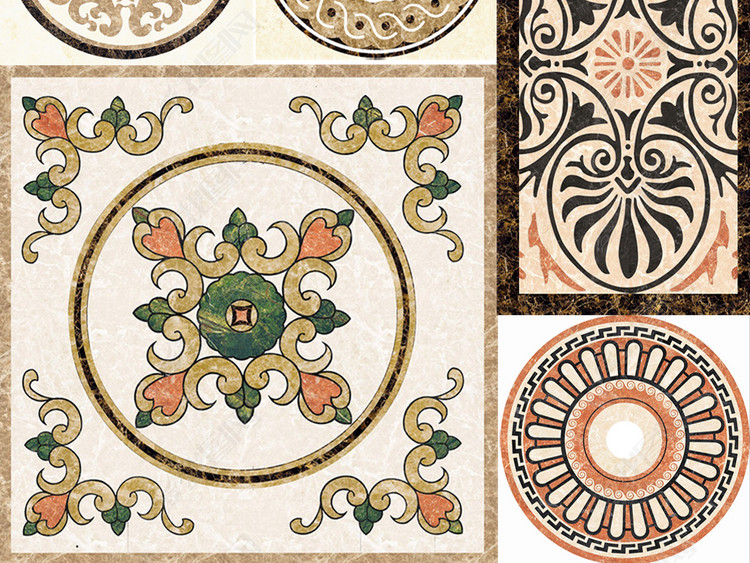 石材瓷砖水刀拼花大理石图案花纹样CAD图库