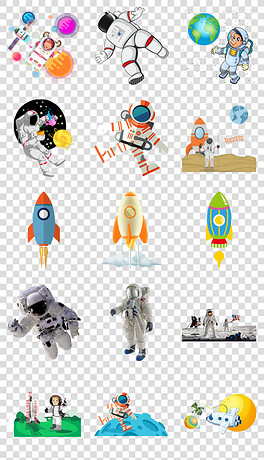 宇航员航天知识太空星球海报素材背景图片