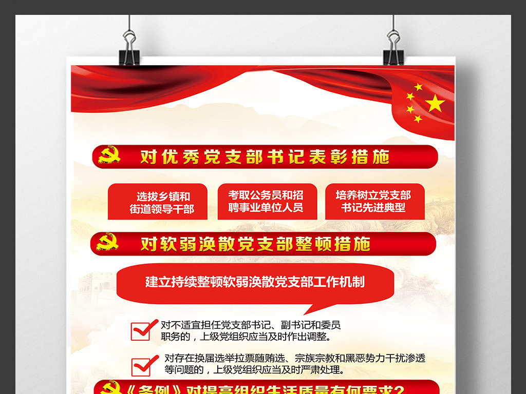 党政|军队类展板 党建展板设计 > 全套学习中国共产党支部工作条例