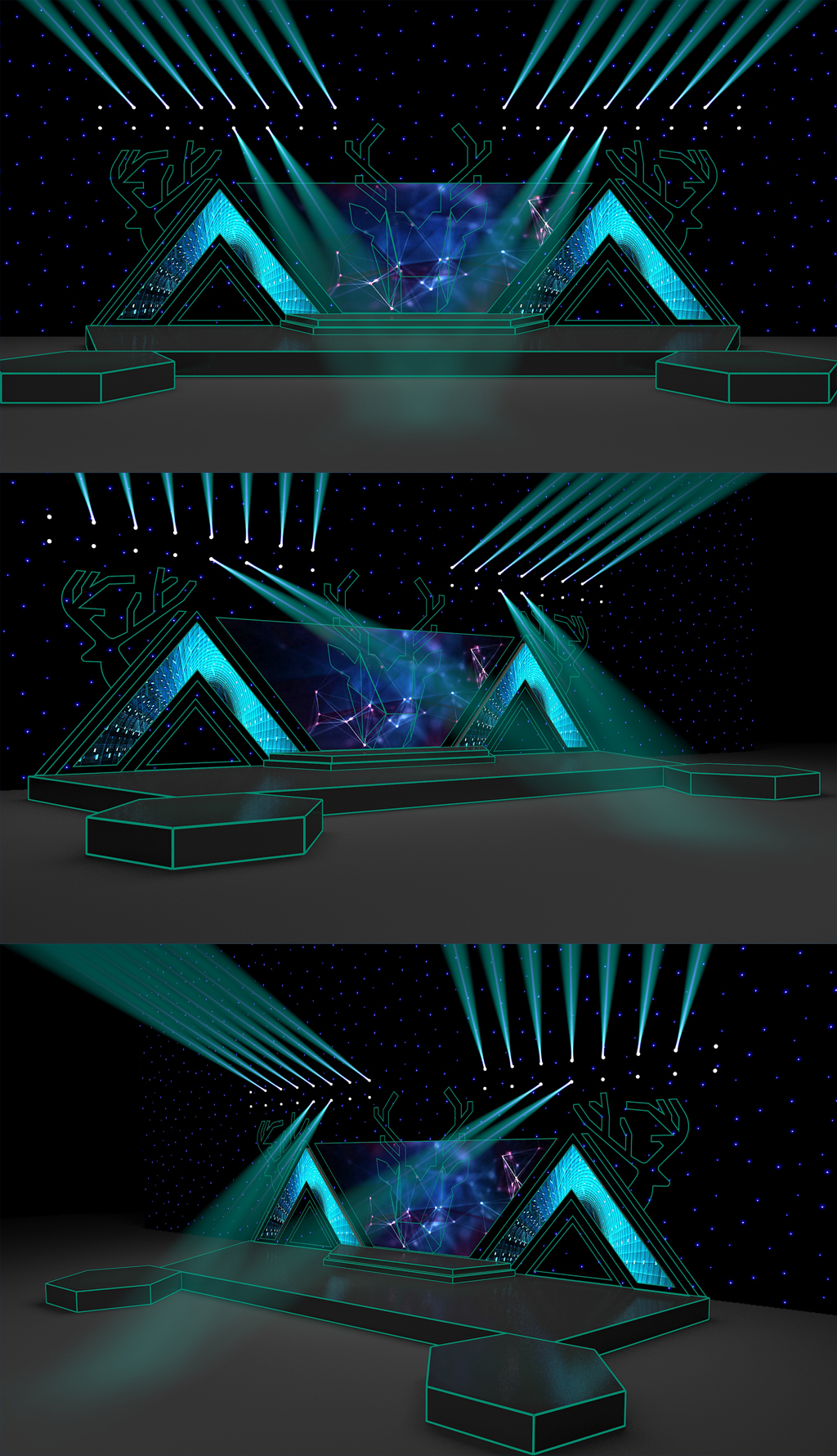 原创时尚圣诞晚会3DMAX模型高清效果图-版权可商用