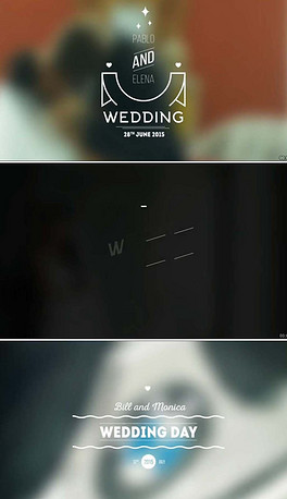 婚礼婚庆视频相册文字标题展示包AE模板