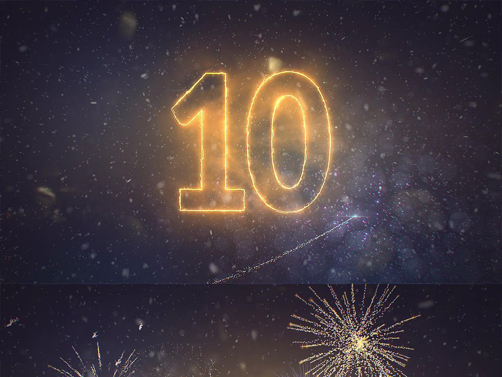 十秒新年倒计时模板素材_高清MP4格式下载(视