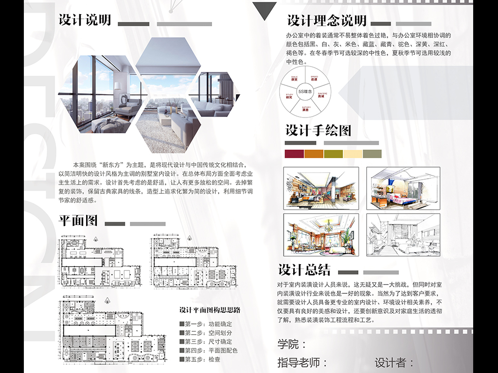 2019毕业设计作品展板设计模板