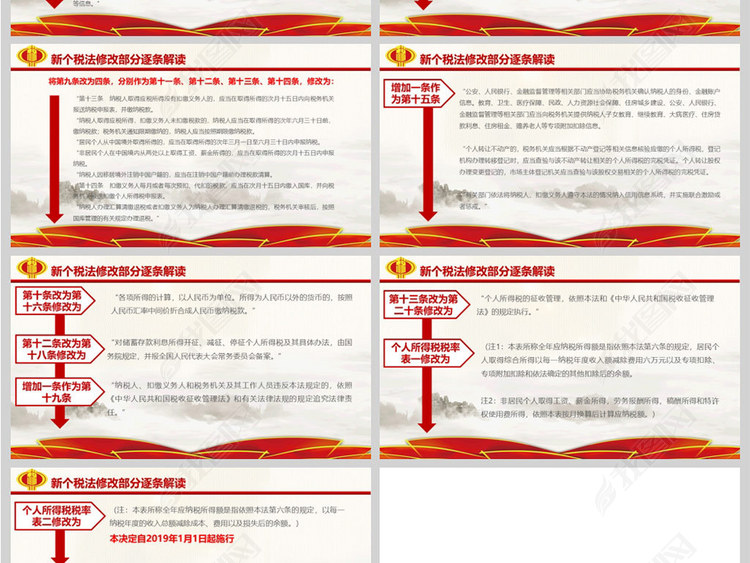 个税改革解读税务局专用PPT模板