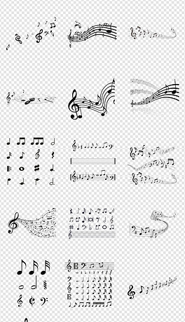 歌曲音符曲谱_音符卡通图片(5)
