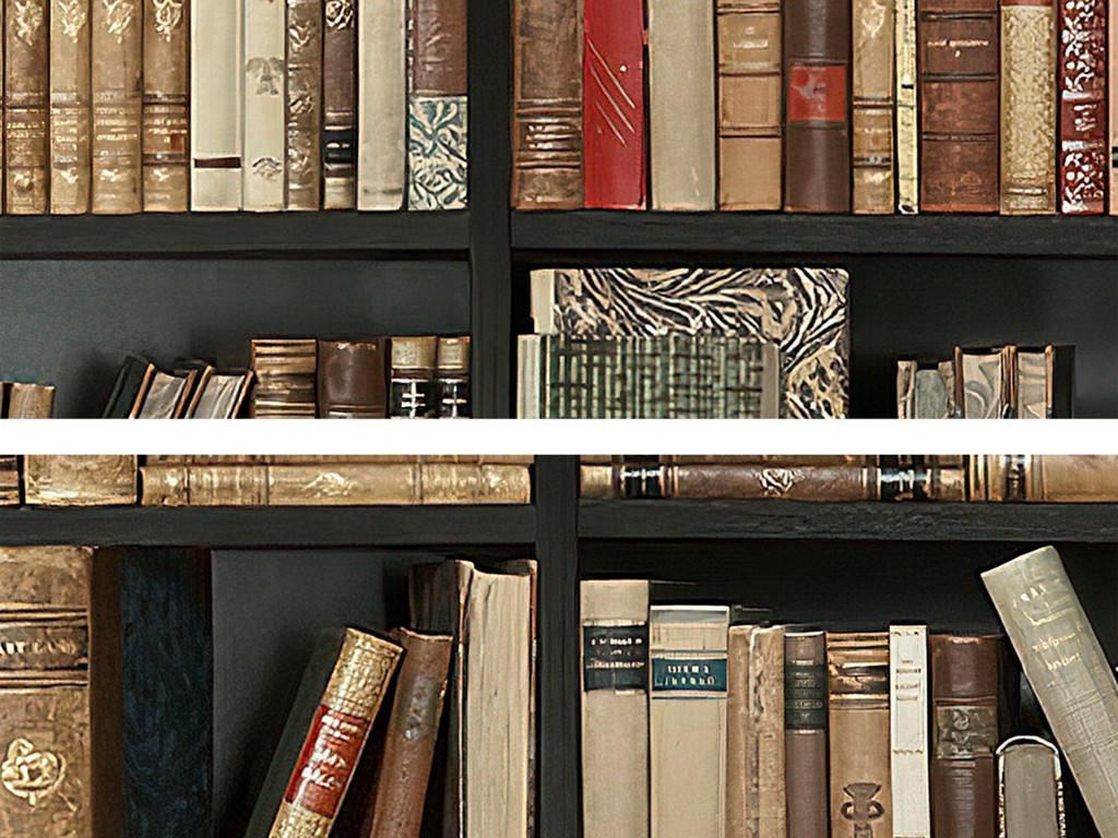 书架书柜创意图书馆现代欧美背景墙图片设计素材_高清