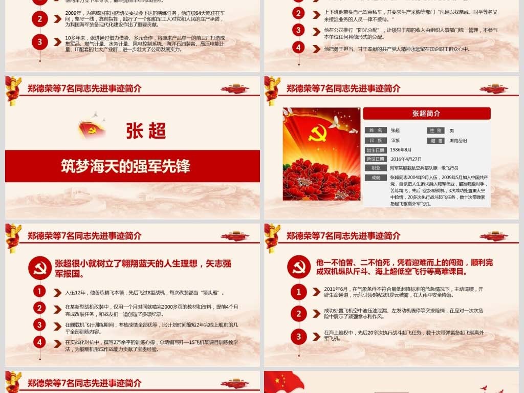 向郑德荣等7名全国优秀共产党员学习PPT