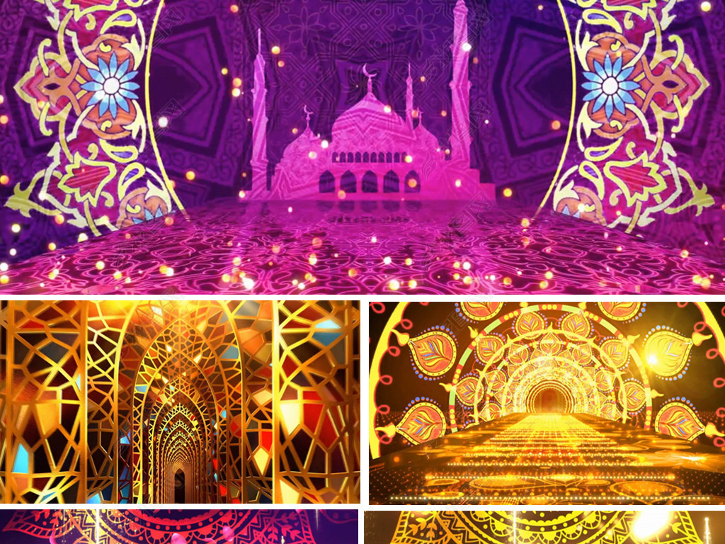 动感喜庆年会开场舞蹈印度姑娘表演背景视频素