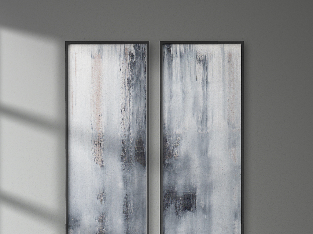 前卫金属斑驳肌理抽象油画客厅卧室装饰画