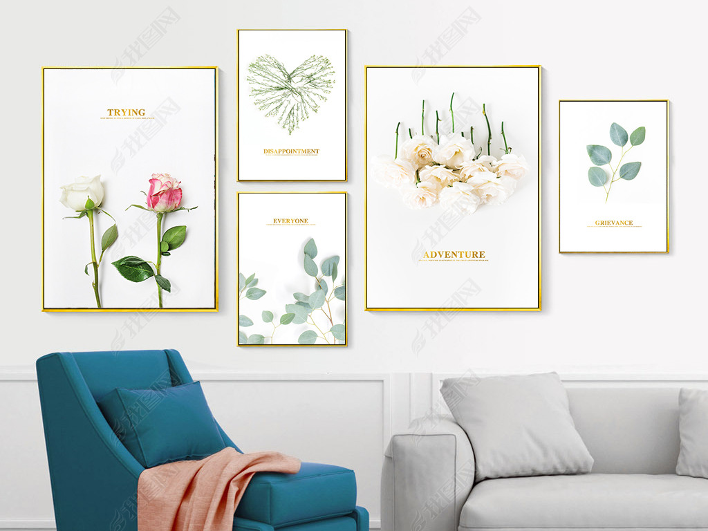 装饰画怎么挂墙上图解 jpg