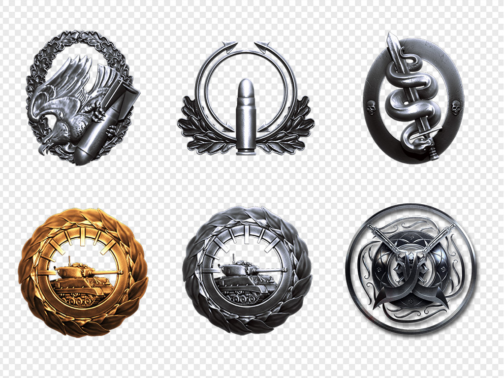 游戏角色徽章赛事排位称号名次PNG素材