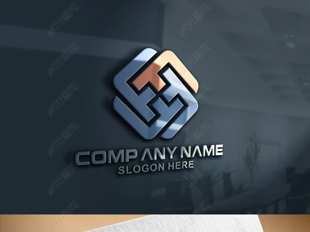 f字母组合logo设计