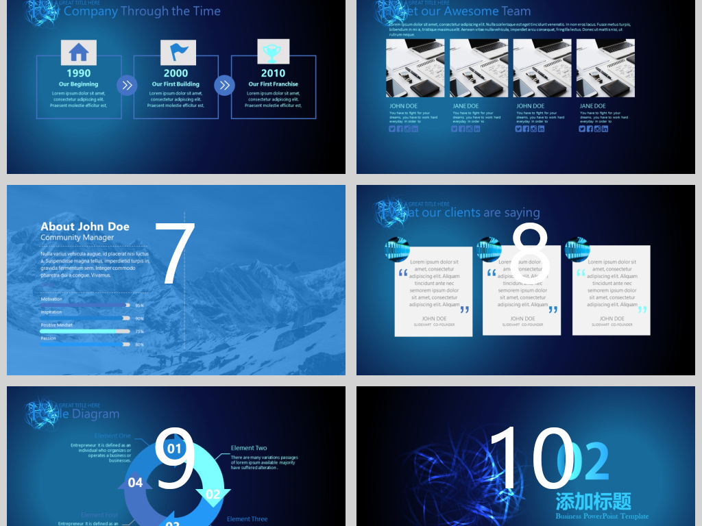 网络5G新时代动态PPT炫酷模板