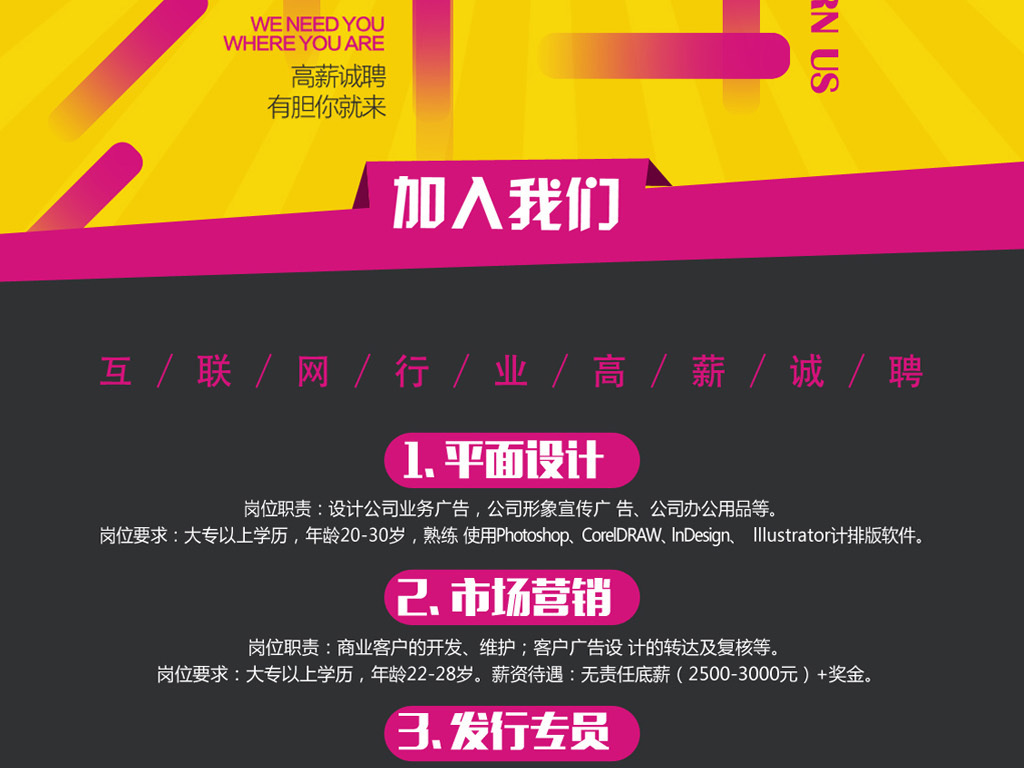 微信公司招聘_公司招聘虚位以待微信手机海报