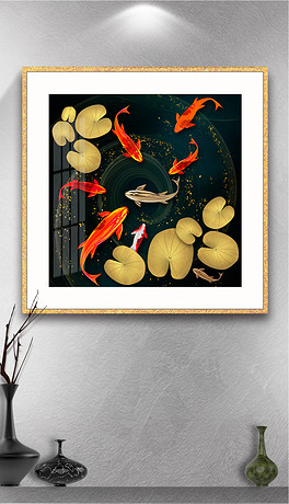 装饰画简约风水画 264x460a0a0