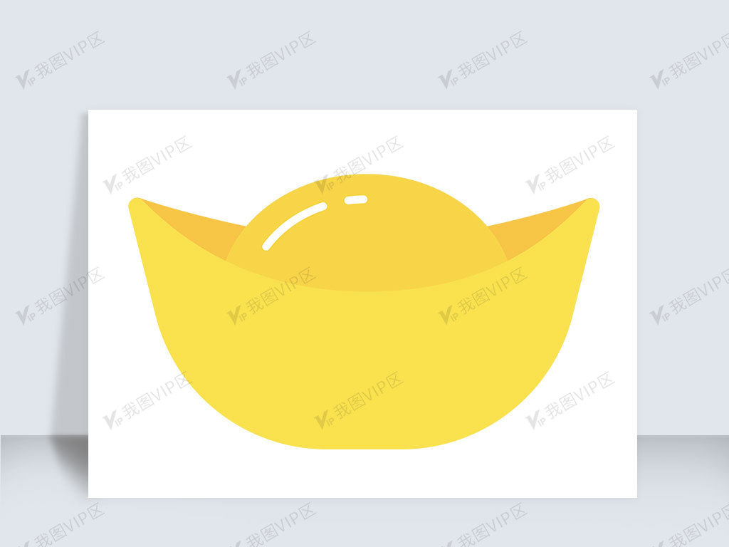 卡通金色银子元宝海报背景免扣png.
