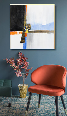 装饰画客厅现代简约轻奢油画 230x400a0a0