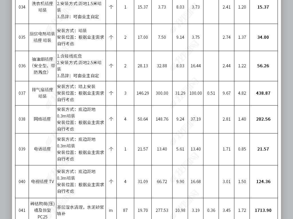 装修报价单模板电子版下载 jpg