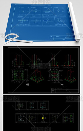 CAD-8ֽṹסլ¥顢ֽṹͼ