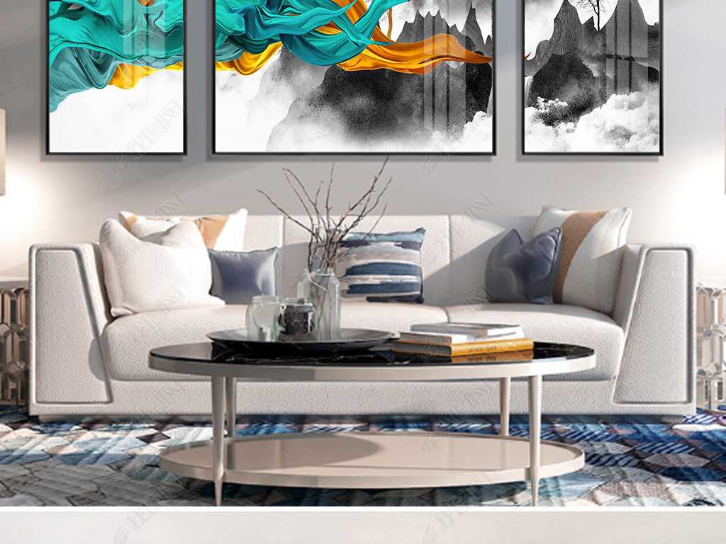 装饰画客厅轻奢高档 jpg