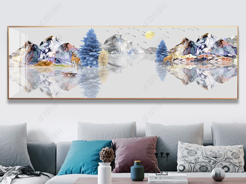 装饰画客厅画山水 jpg