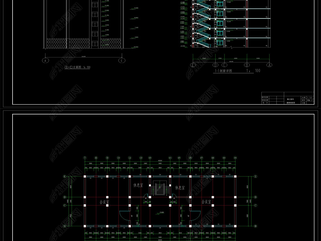 CAD7ܰ칫¥ƣ飬ṹͼPKPMģͣ