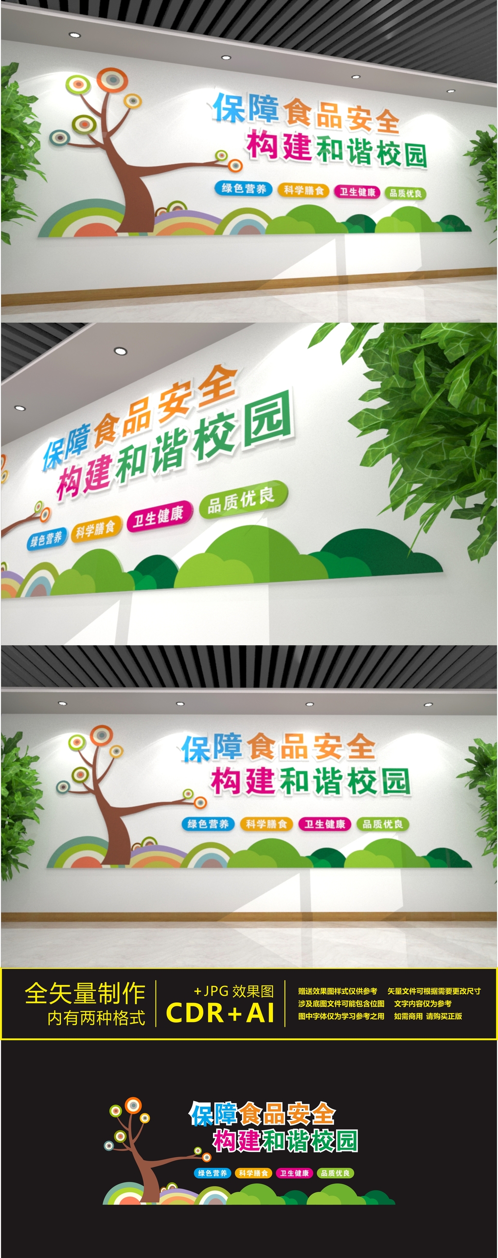 原创食品卫生食品安全文化墙-版权可商用