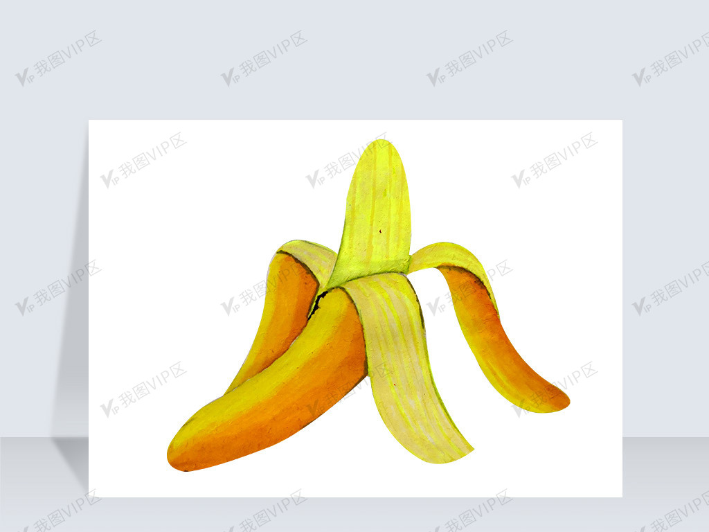 卡通剥皮香蕉png