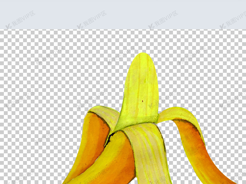 卡通剥皮香蕉png