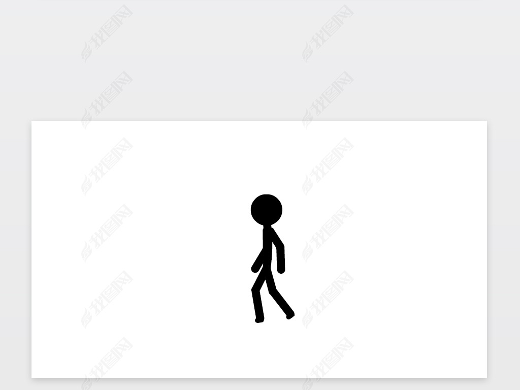 帧频12的火柴人原地走路动态元件下载-编号23183699-flash源文件-我