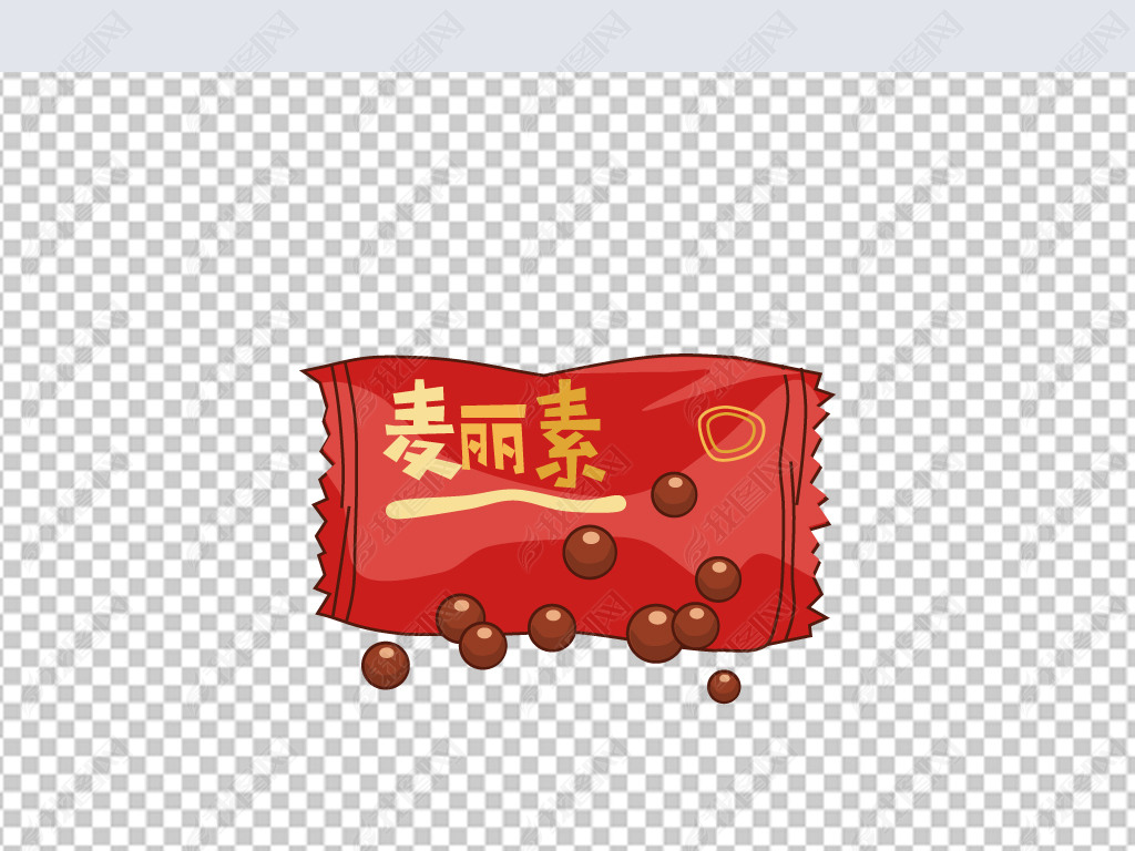 卡通零食麦丽素垃圾食品矢量图免抠元素卡通手绘