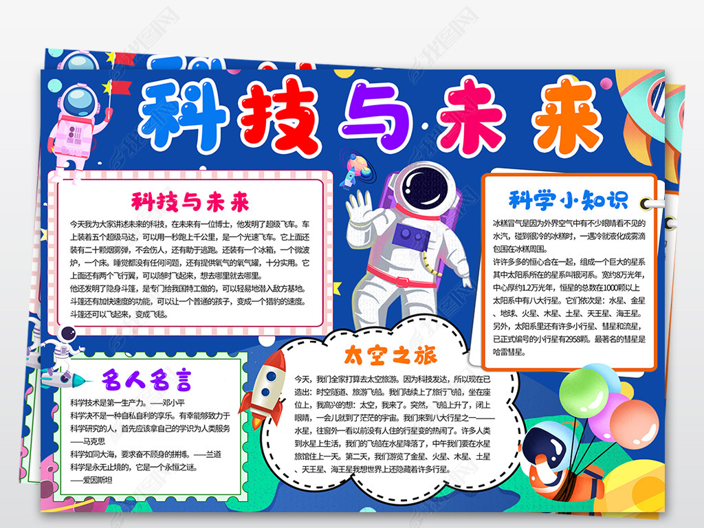word科学小报科技小报科技与未来手抄报