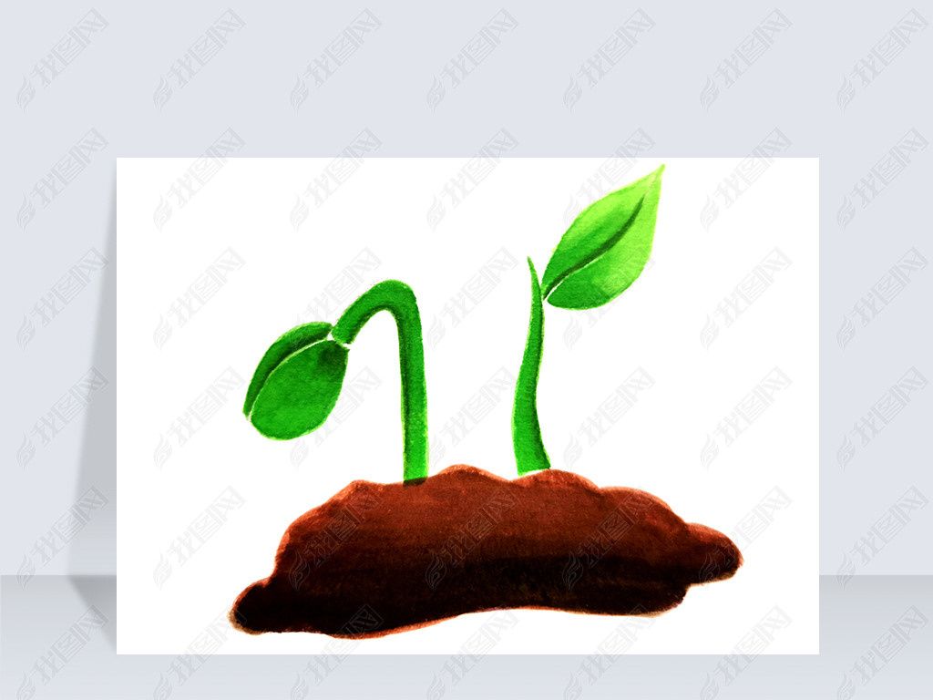 卡通小芽发芽png