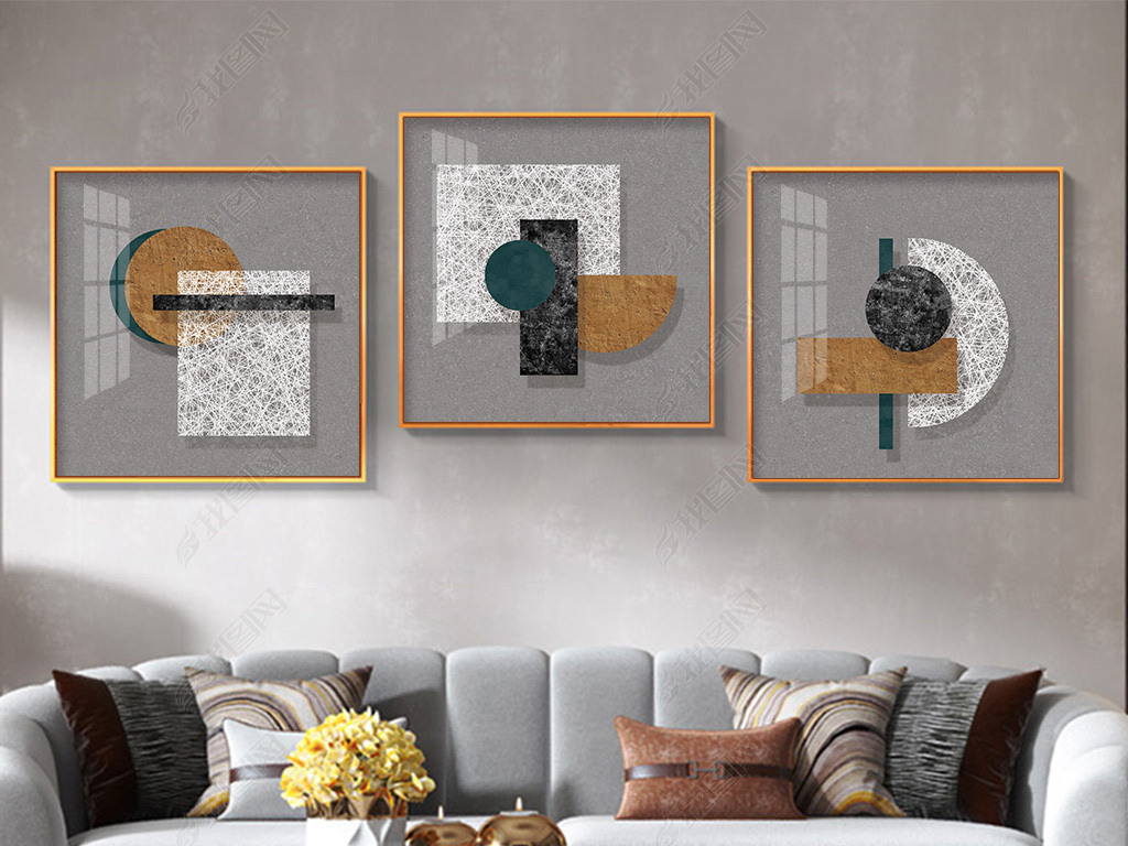 装饰画客厅轻奢设计 jpg