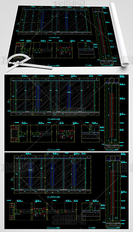 旋转门CAD