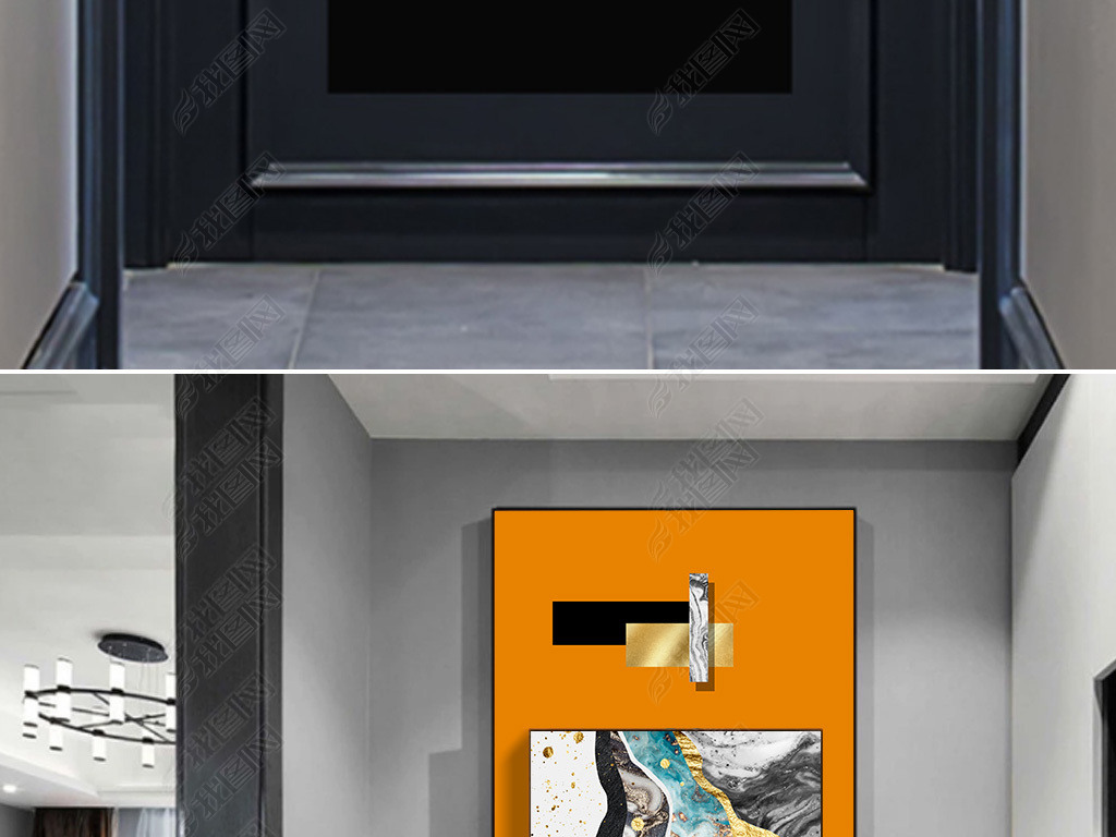 入户玄关画高级轻奢 jpg