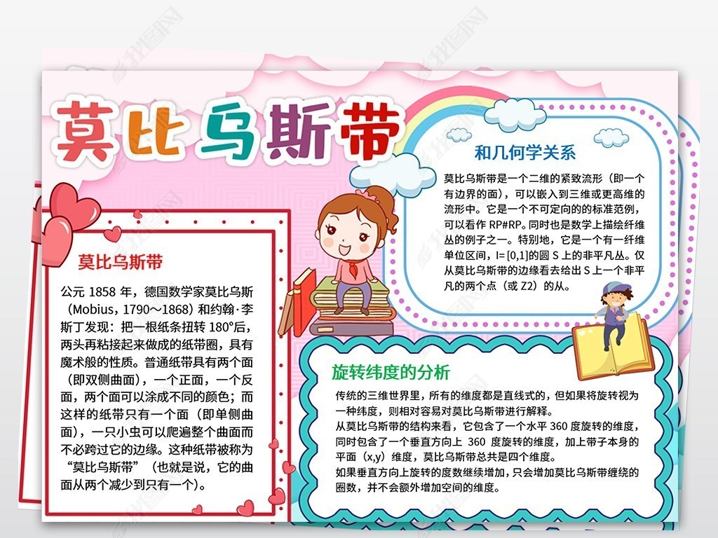 莫比乌斯带制作数学小报word模板