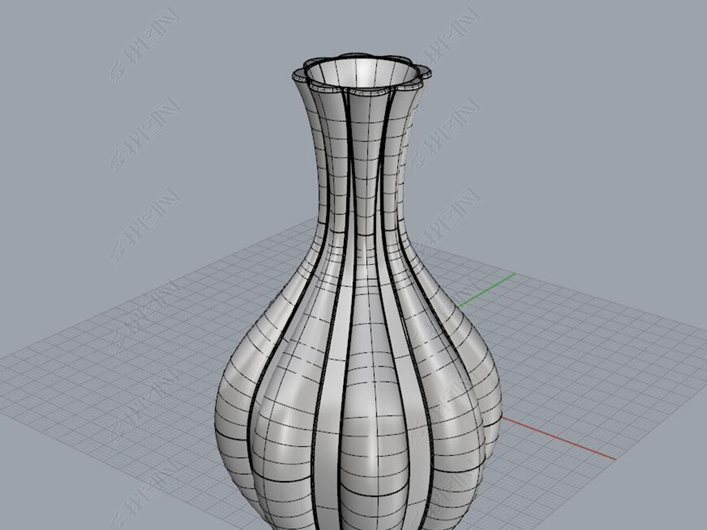 原创花瓶罐子犀牛模型3d模型obj模型-版权可商用