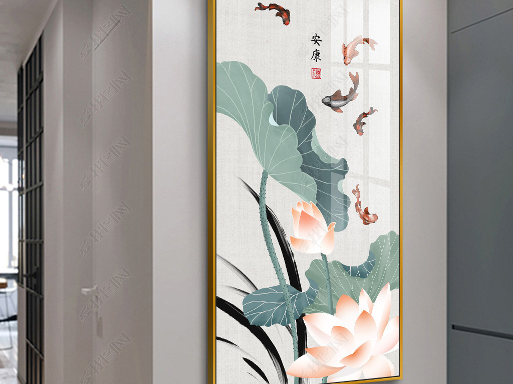 装饰画挂墙玄关中式 jpg