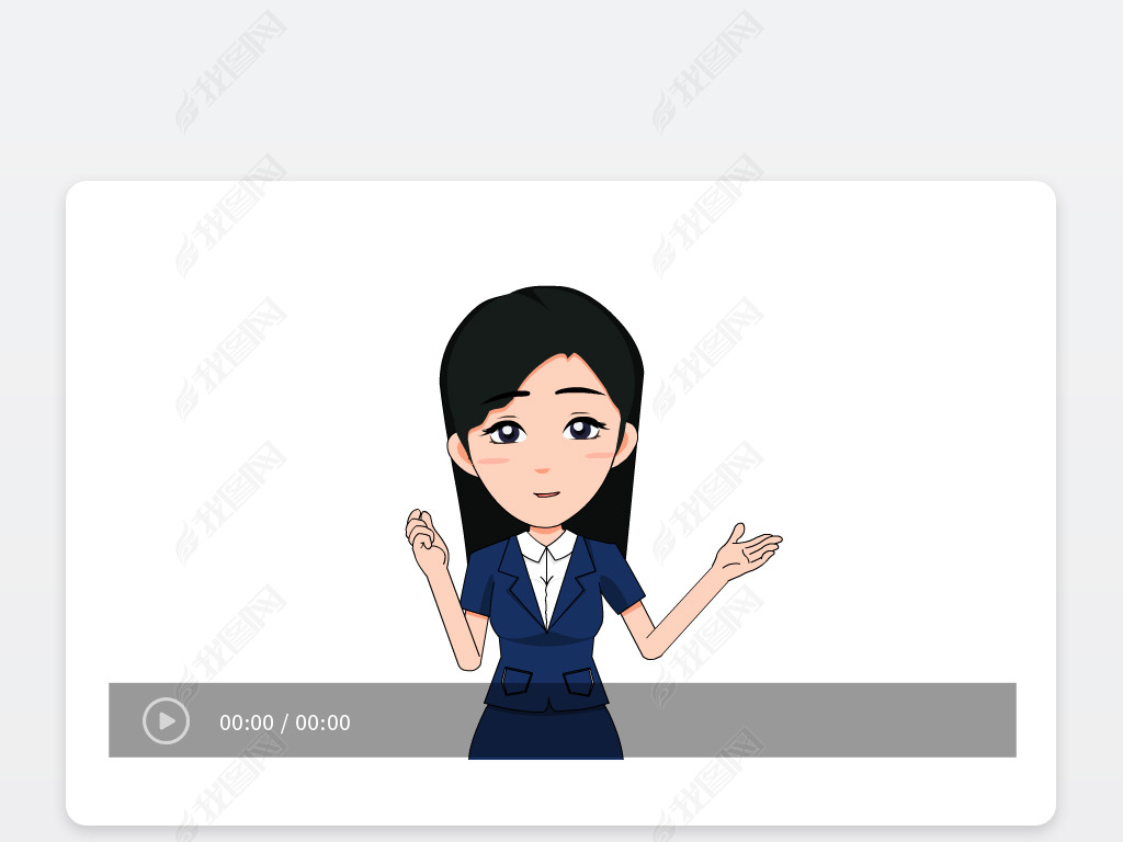 网课卡通老师卡通女老师卡通人物女教师在线教育老师