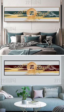 装饰画卧室床头挂画立体 center