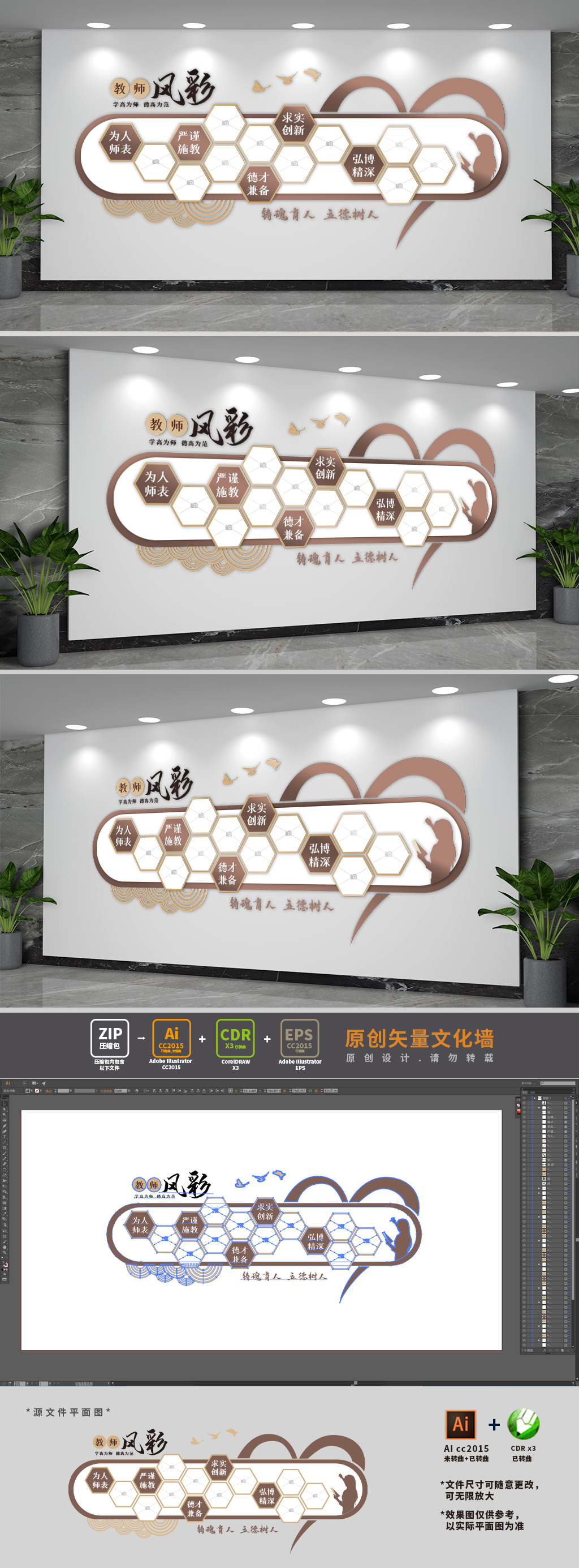 学校教师风采照片墙