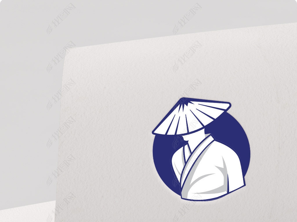 原创卡通江湖剑客人物标志火锅店logo设计-版权可商用