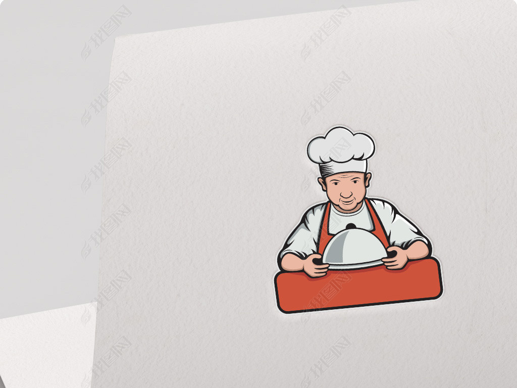 卡通人物厨师形象标志厨师logo设计