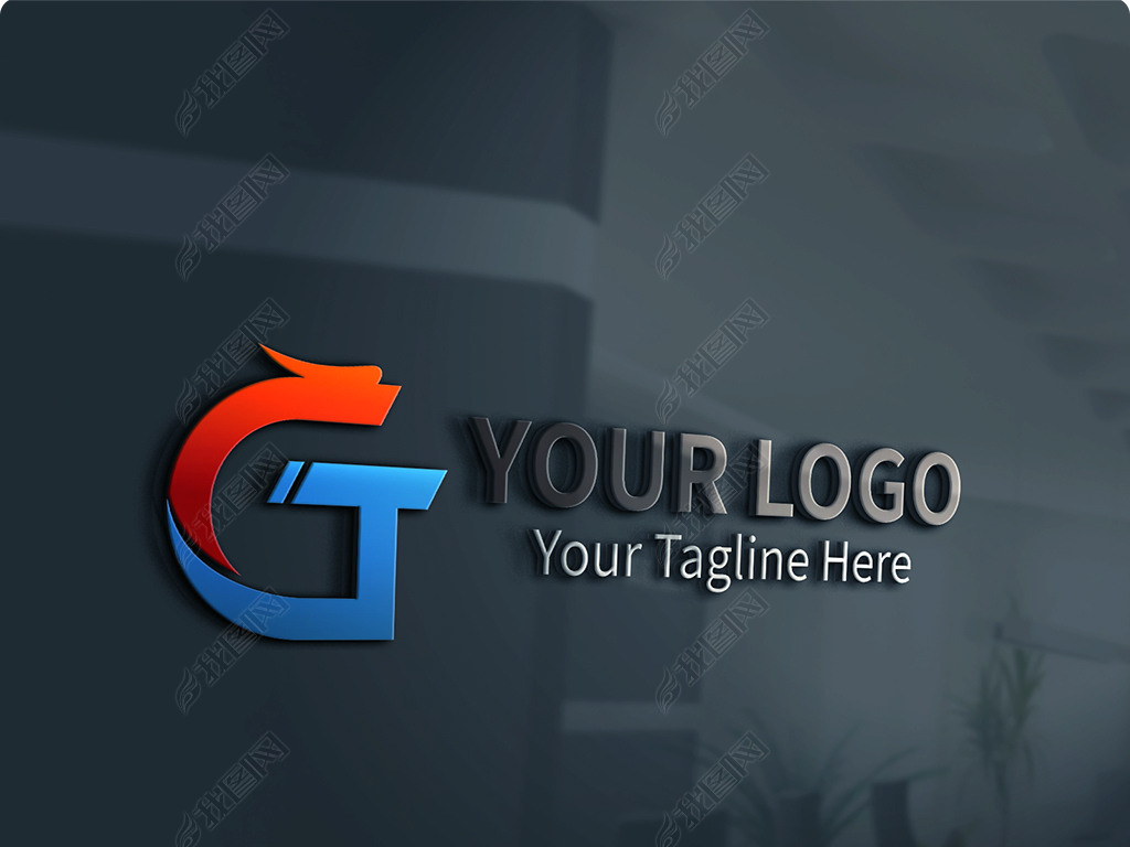 gt字母logo设计