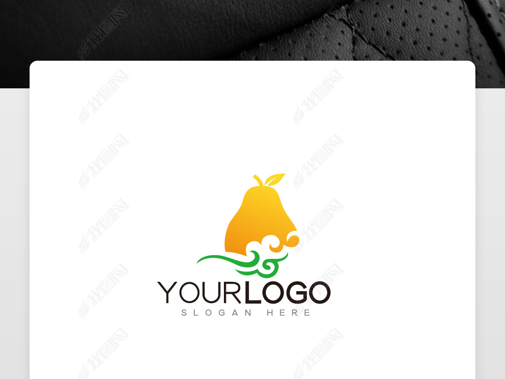 原创梨标志梨logo香梨logo设计水果logo设计版权可商用